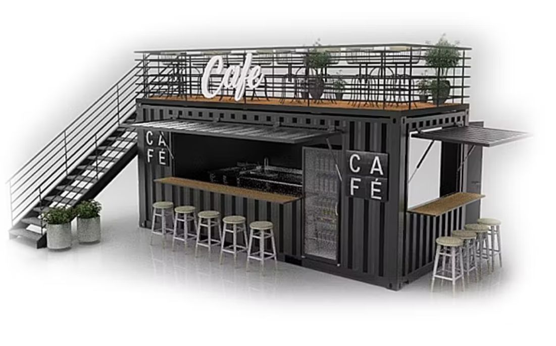 Desain Cafe Kontainer Tingkat PT BCI